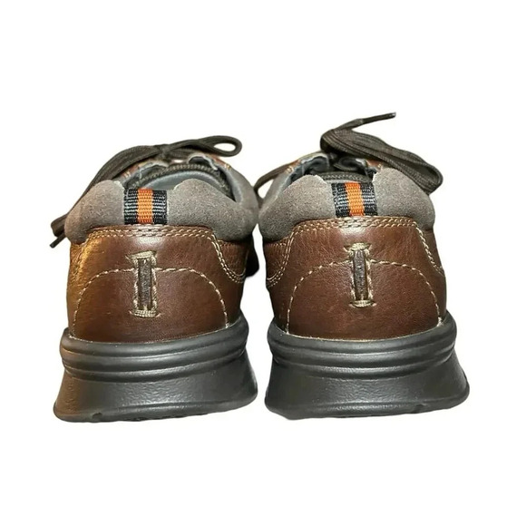 Clark’s Men’s Bradley Vibe Tan Tumbled Leather Shoes Brown Size 10 - Picture 7 of 9
